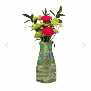 Elegant Multicolor Vase with Floral Design